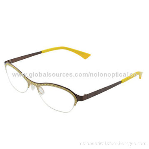 New Style Stainless Steel Reading Glasses with Demo Lens, Customized Logos Welcomed